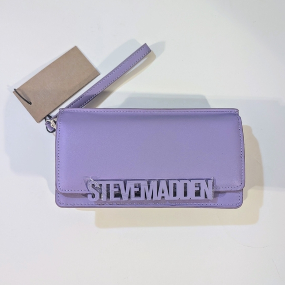 Steve Madden Purple Leather Wristlet NWT